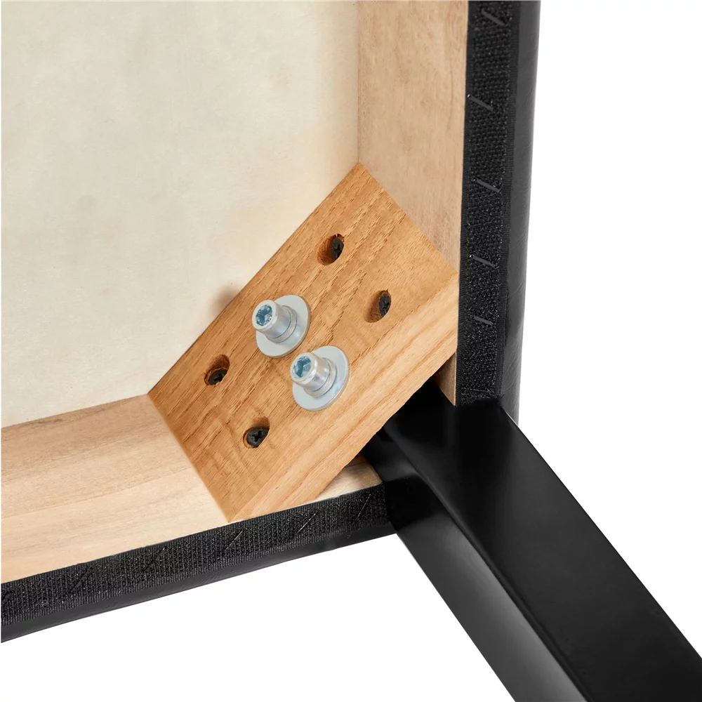 Topeakmart 2pcs Tufted Padded Faux Leather Dining Chair Kitchen Chair with Solid Wood Legs, Brown