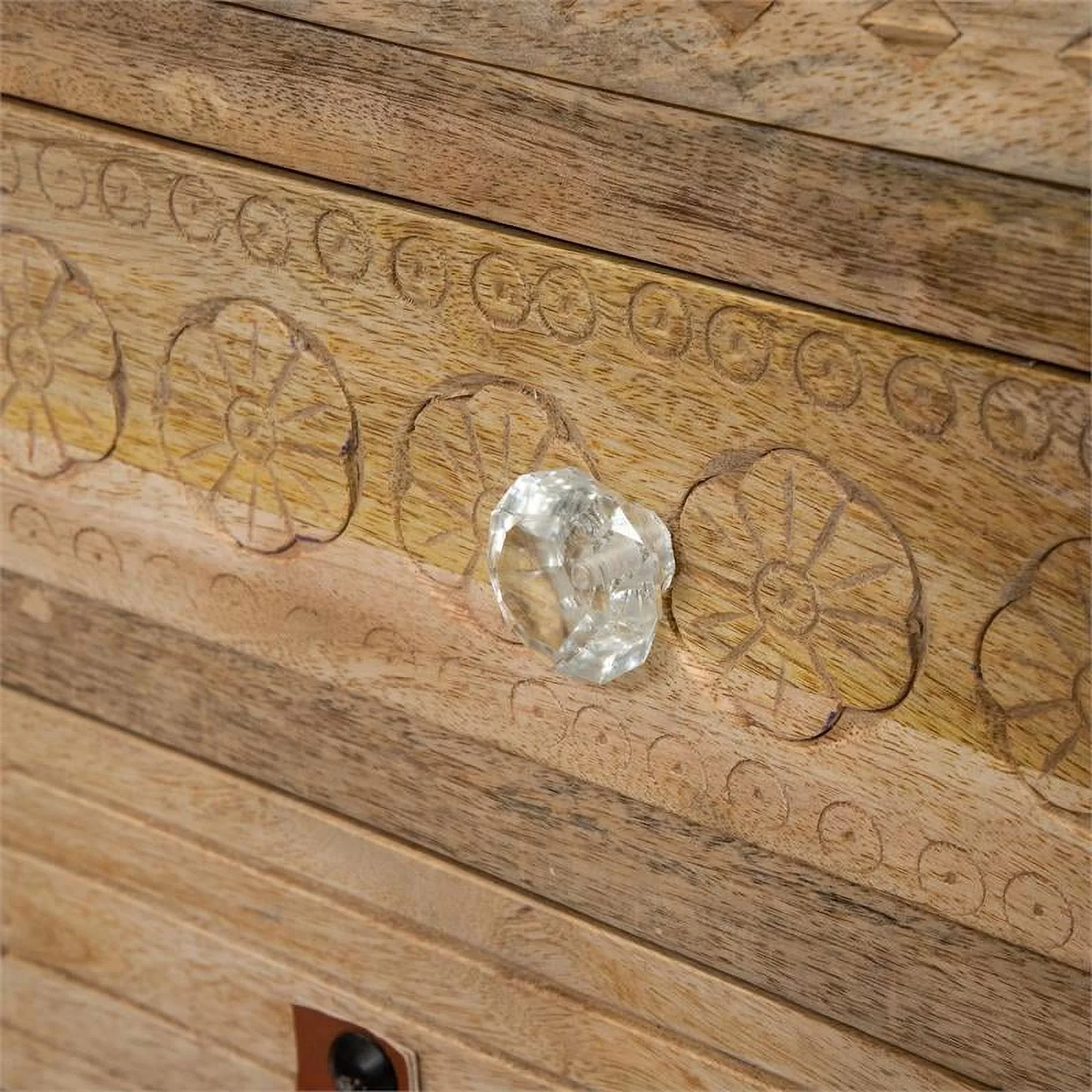 Furniture of America Druze Rustic Wood 9-Drawer Chest in Natural Tone