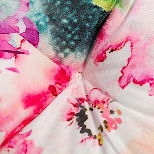 2-Pack Outdoor/Indoor Wicker Patio Seat Cushion Pad with Ties - Dining Chair Cushion, 17