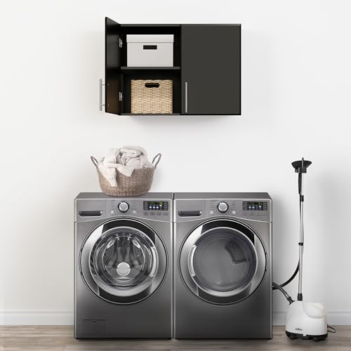 Prepac Elite 16 inch Stackable Wall Cabinet, Black