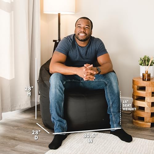 Big Joe Milano Lenox Denim Cobalt Beanbag Chair