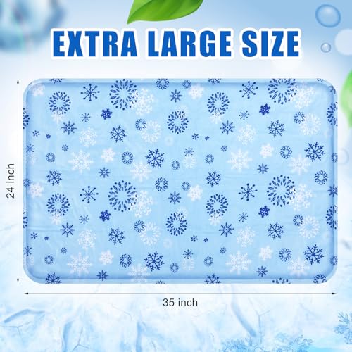 1 Pcs Extra Large Reusable Freezable Ice Mat for Buffet Chilled Serving Tray 24 x 35 inches Cooling Charcuterie Cooler for Food Cheese Deli Meat Veggie Sushi