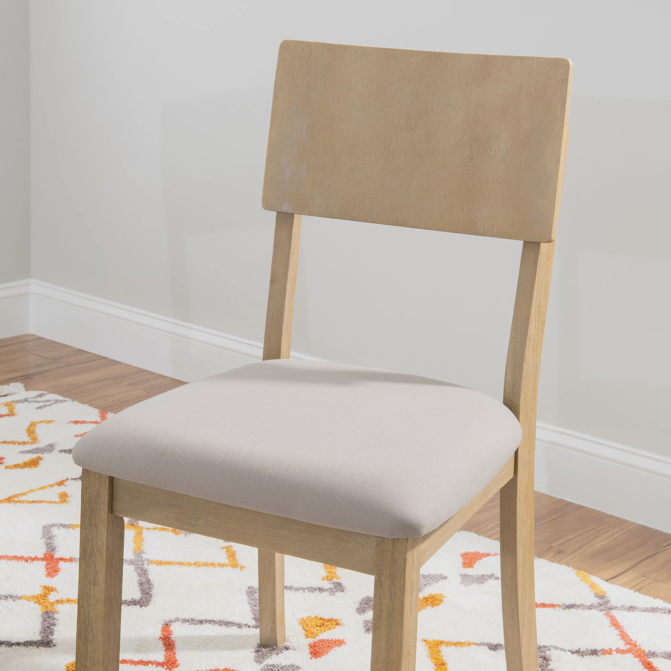 Linon Jamil Upholstered Dining Chair, Set of 2, Gray Wash