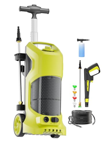 Electric Pressure Washer 4800Psi-Max 2.3Gpm Pressure Washer with 4 Nozzles, 25FT Hose, Soap Tank, Ideal for Car, Driveway, Patio, Pool Yellow
