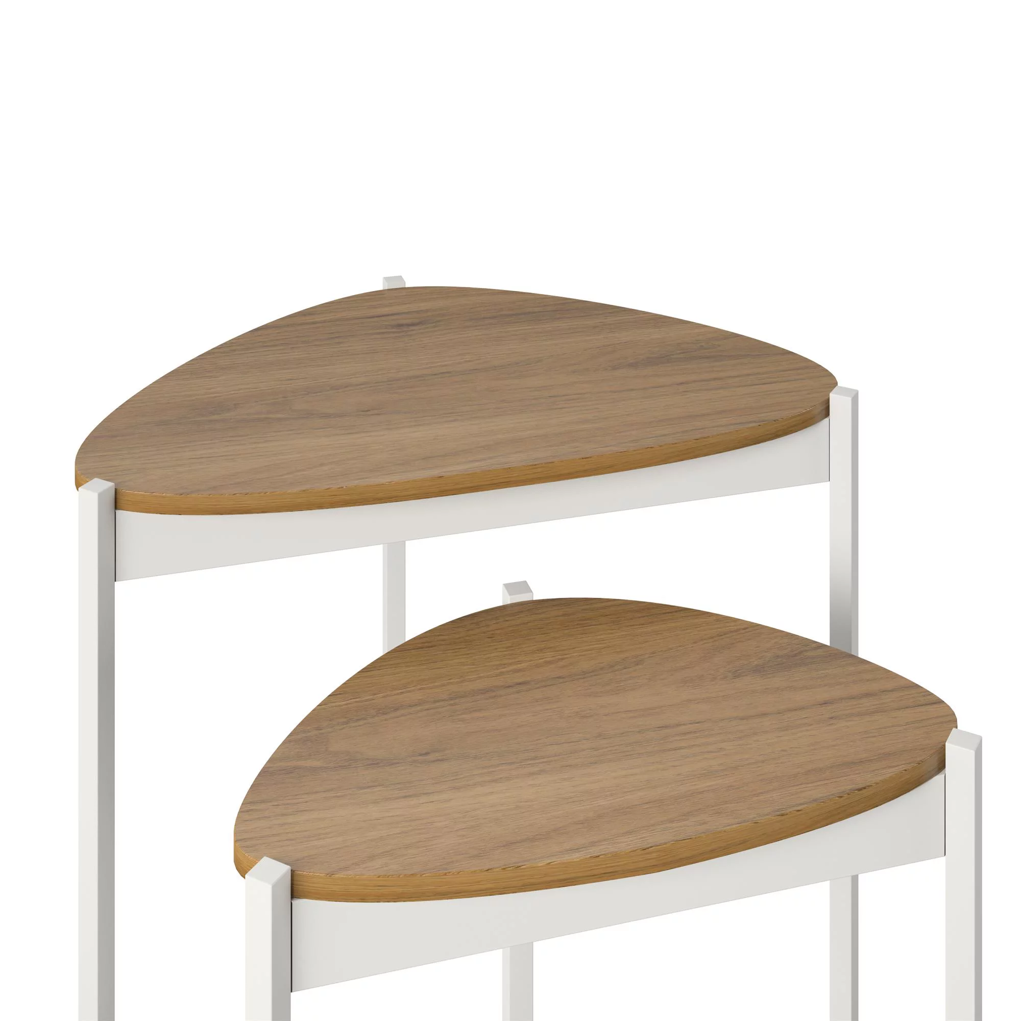 Novogratz Tallulah Nesting Tables, Walnut/White