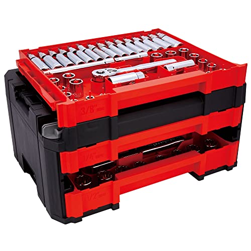 Craftsman 262-Piece Mechanic Tool Set, Master Socket Set with 3-Drawer VERSASTACK Tool Box, SAE/Metric Set (CMMT45309)