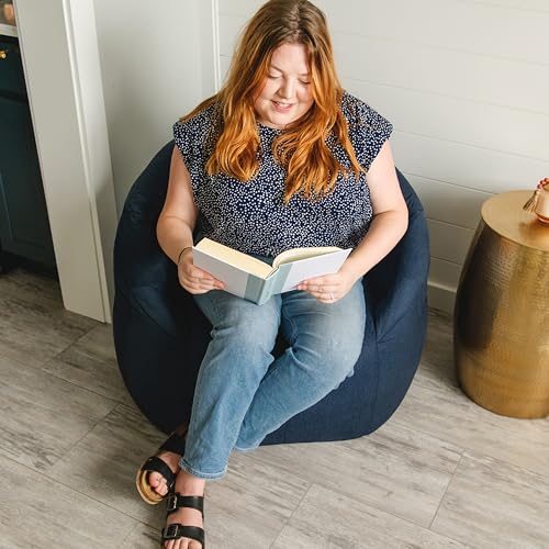 Big Joe Milano Lenox Denim Cobalt Beanbag Chair