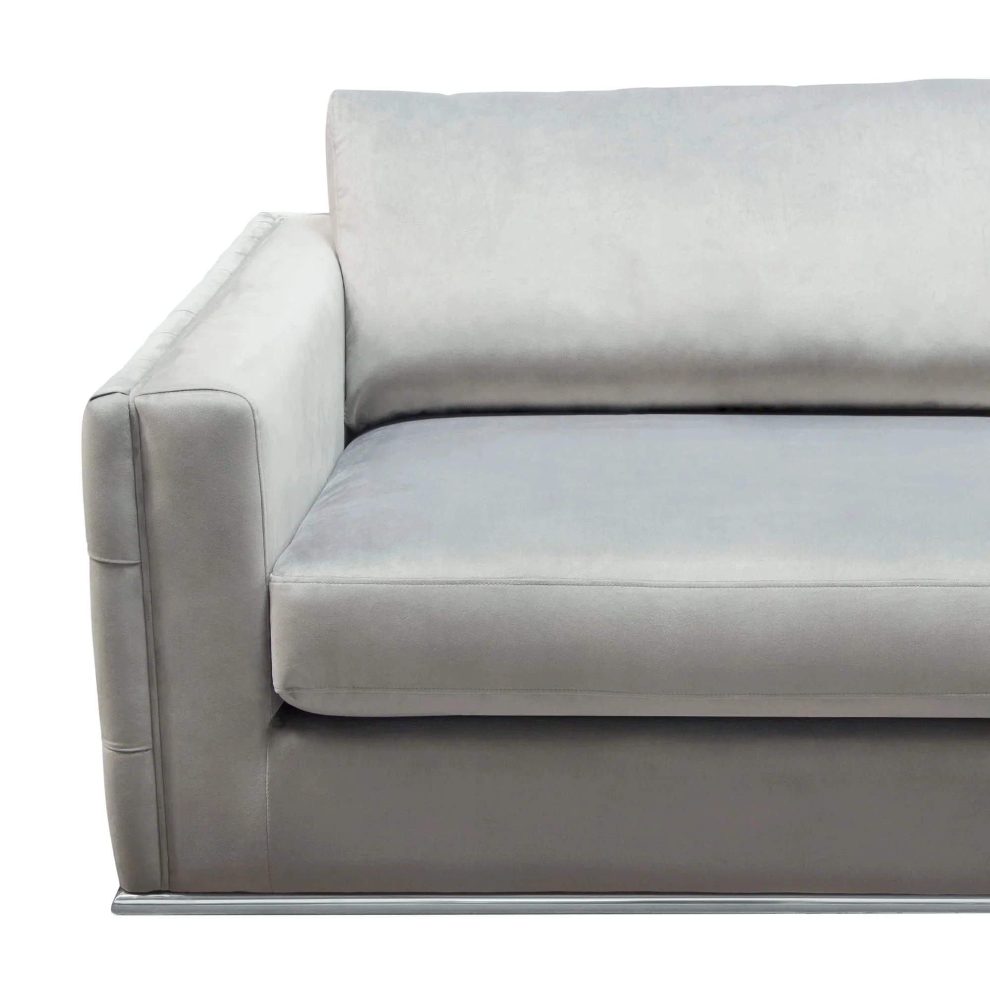 Envy Sofa in Platinum Gray Velvet by Diamond Sofa