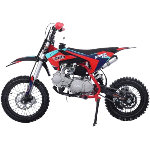 X-PRO 125cc Kids Dirt Bike Pit Bike Youth Dirt Pit Bike with 4-Speed Semi-Automatic Transmission, Big 14