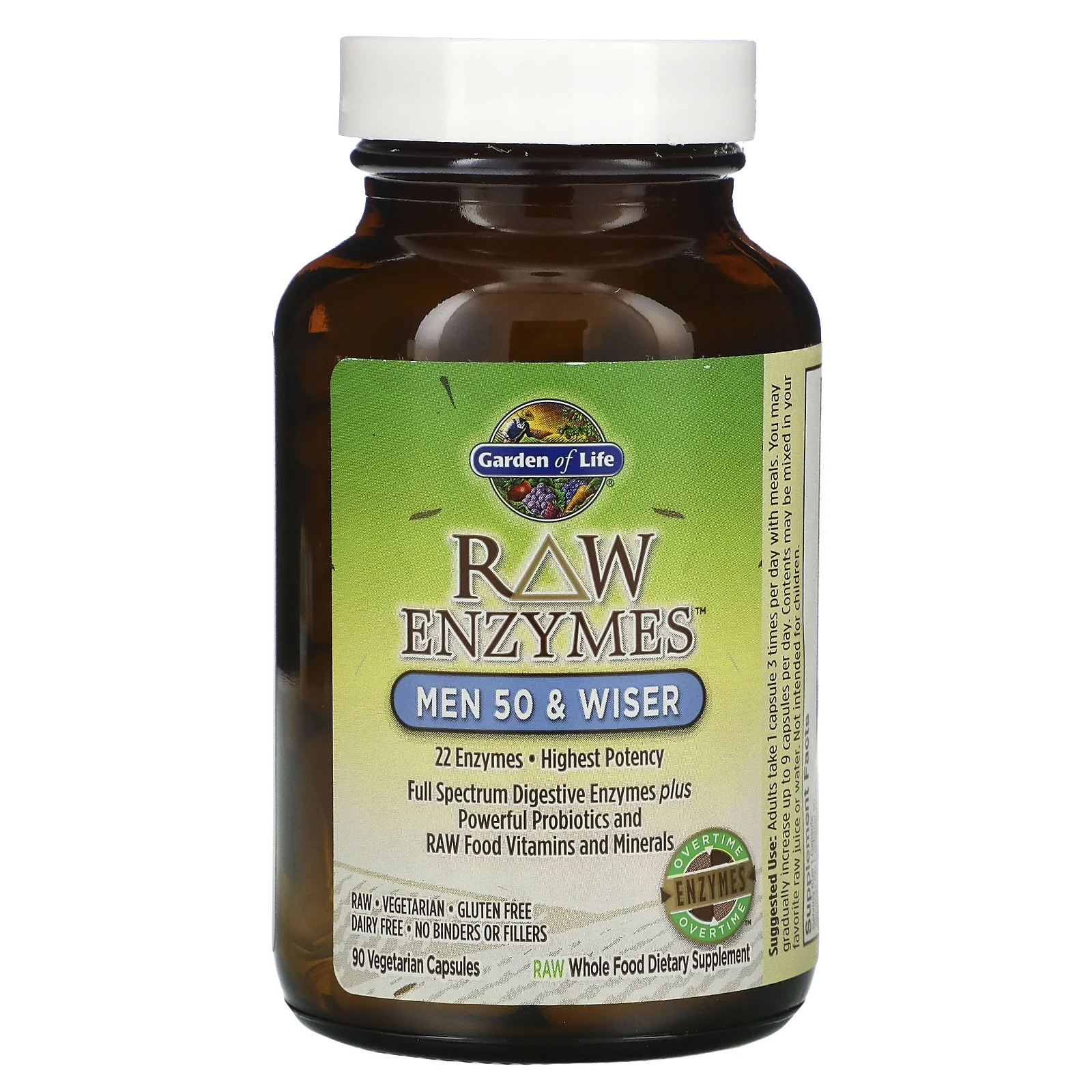 Garden of Life Raw Enzymes Men 50 & Wiser 90 Veg Caps
