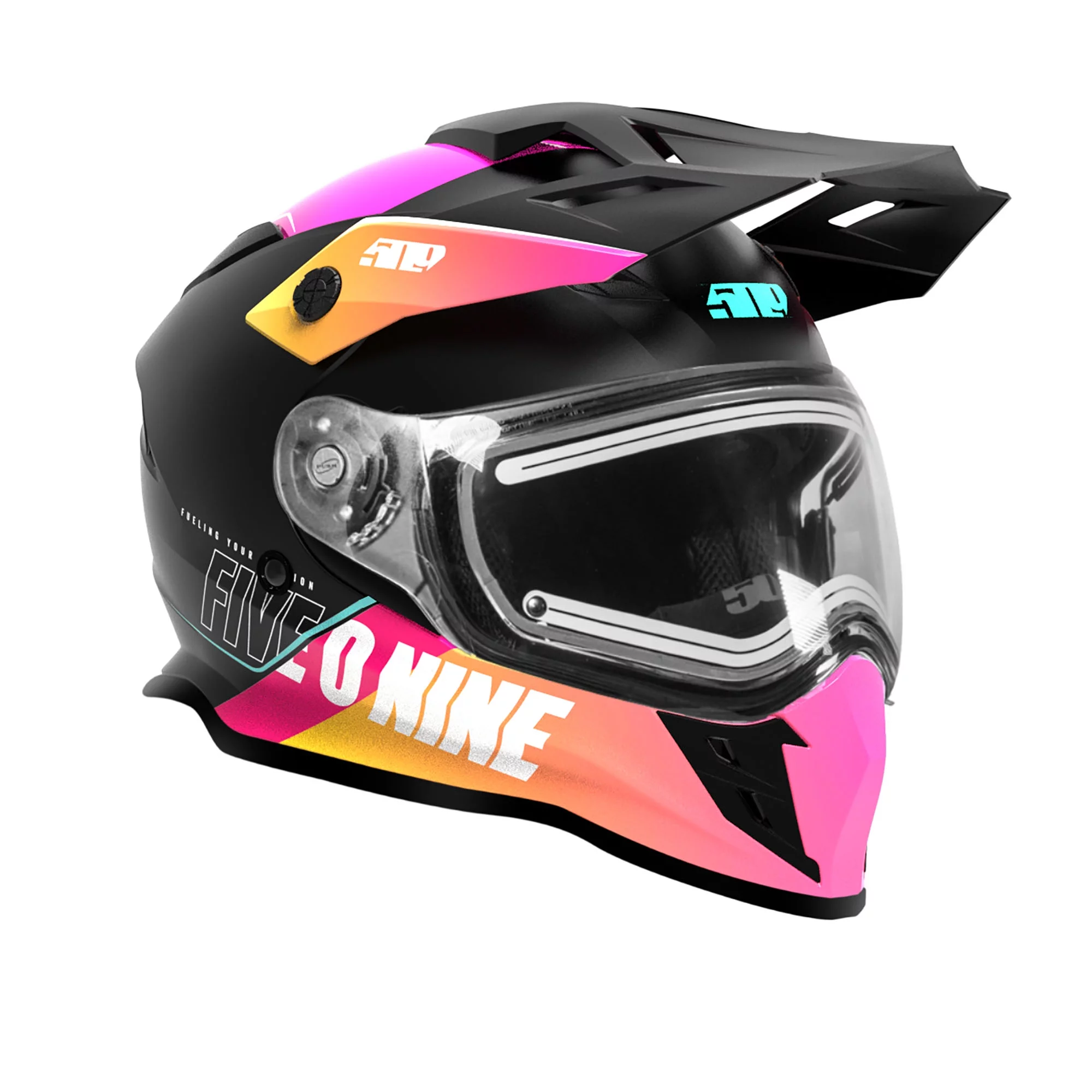 509 Delta R3L Ignite Full Face Heated Shield Snowmobile Helmet - Oil Slick Med