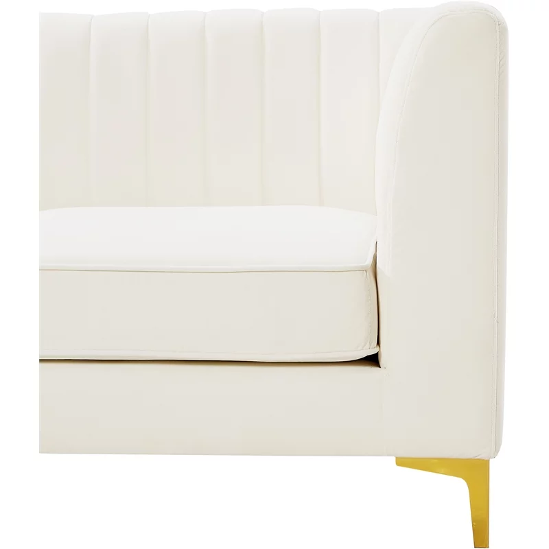 Meridian Furniture Alina Cream Velvet Modular Sofa