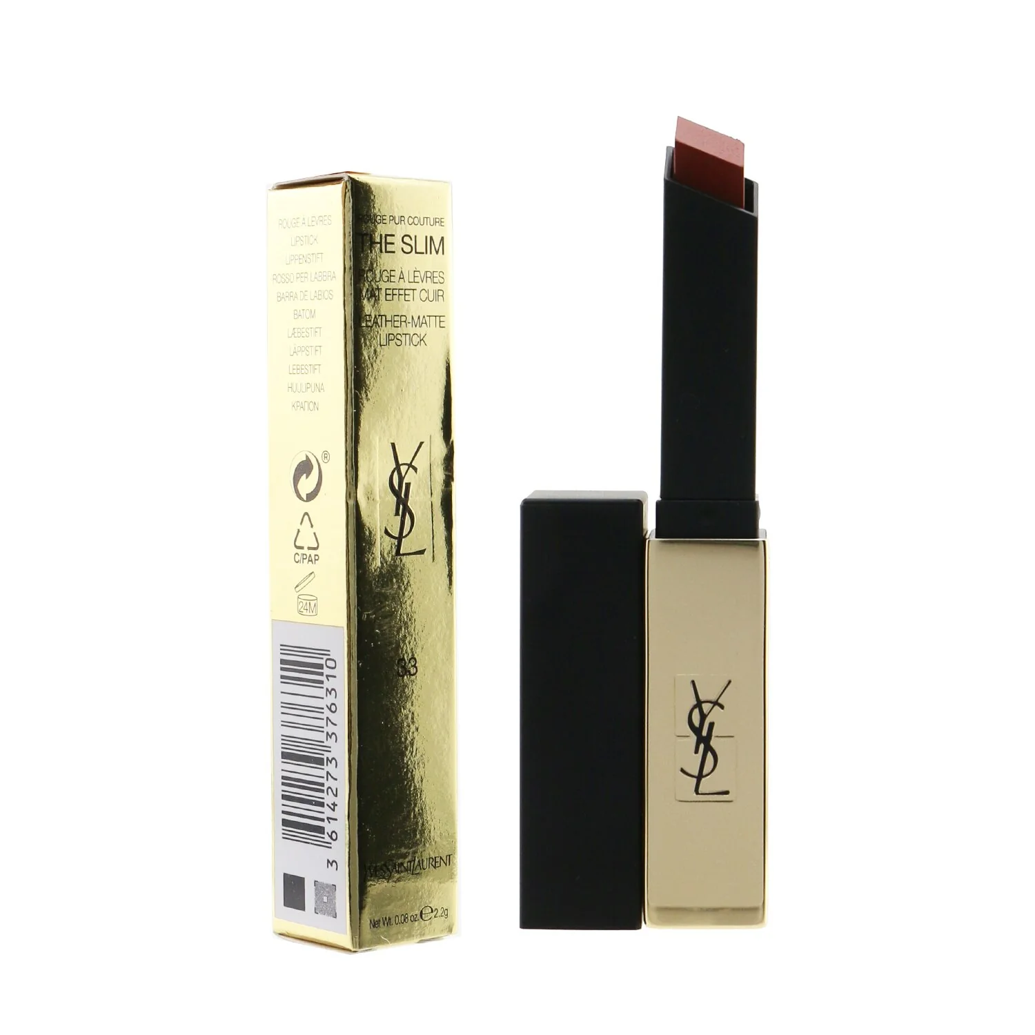 Yves Saint Laurent Rouge Pur Couture The Slim Leather Matte Lipstick - # 32 Rouge Rage  2.2g/0.08oz