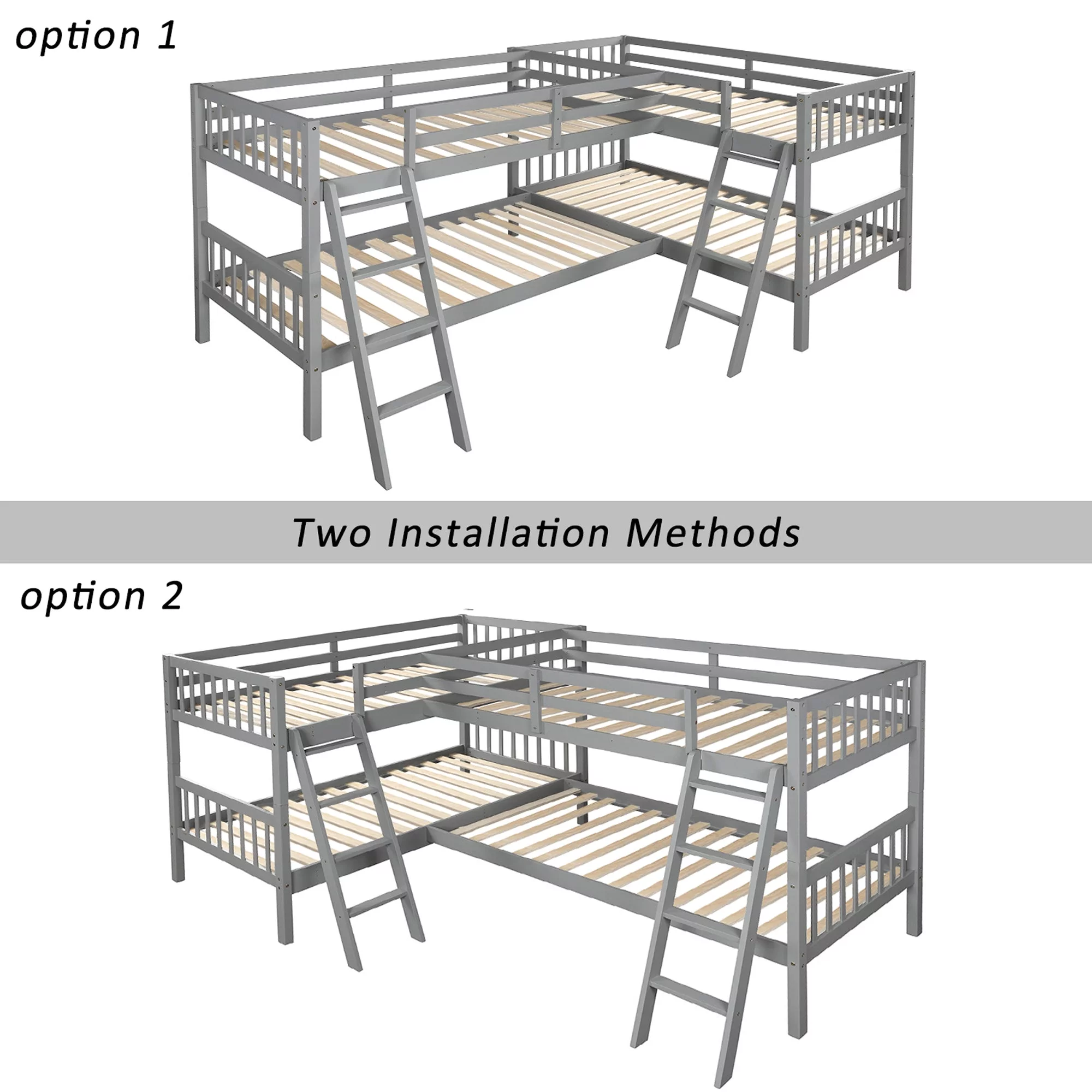 Two Haven Twin L-Shaped Bunk Bed
