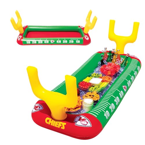 BigMouth Kansas City Chiefs 4 ft Inflatable Food Cooler Buffet Officially Licensed NFL Fan Gear Ice Serving Pool Drink Bar for Tailgate Parties