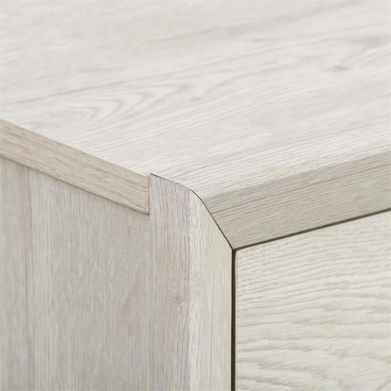 Bowery Hill 5-Drawer Mid-Century Engineered Wood Tall Dresser in White