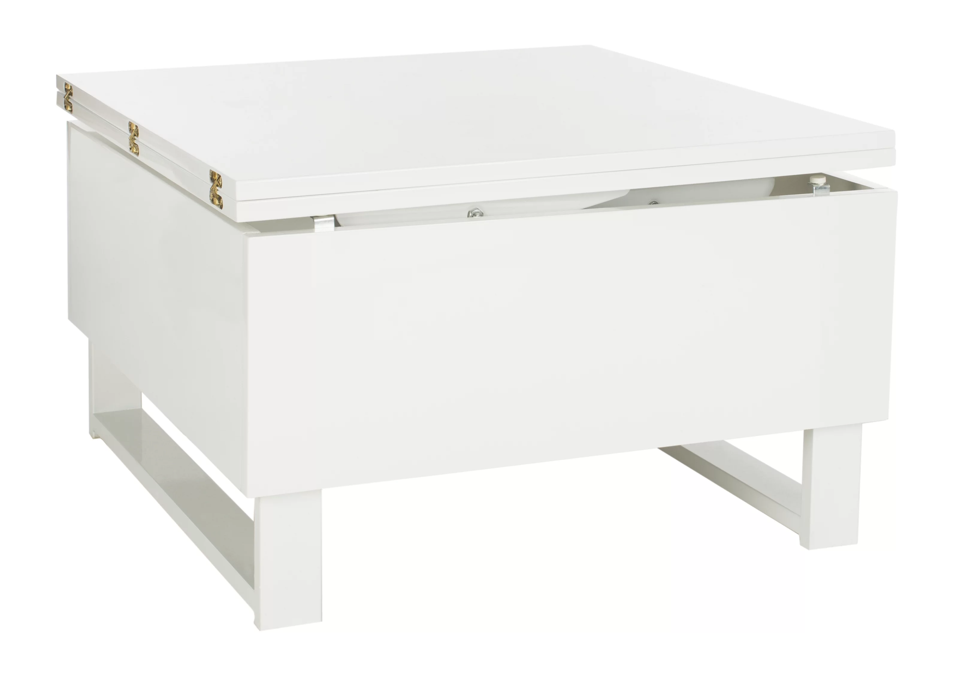 SAFAVIEH Vanna Lift-Top Solid Glam Coffee Table, White