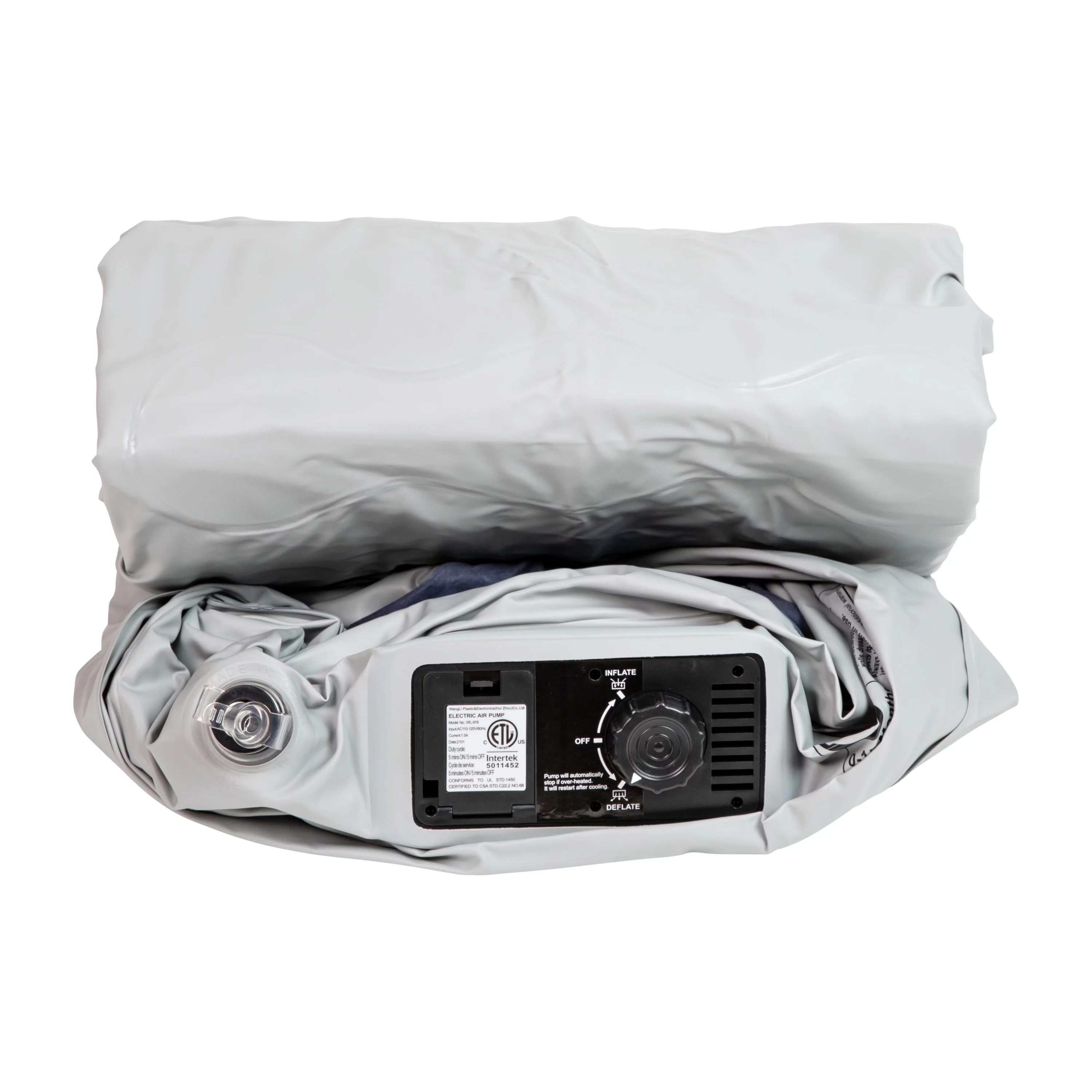 Flash Furniture 18 inch Air Mattress with ETL Certified Internal Electric Pump and Carrying Case - Twin