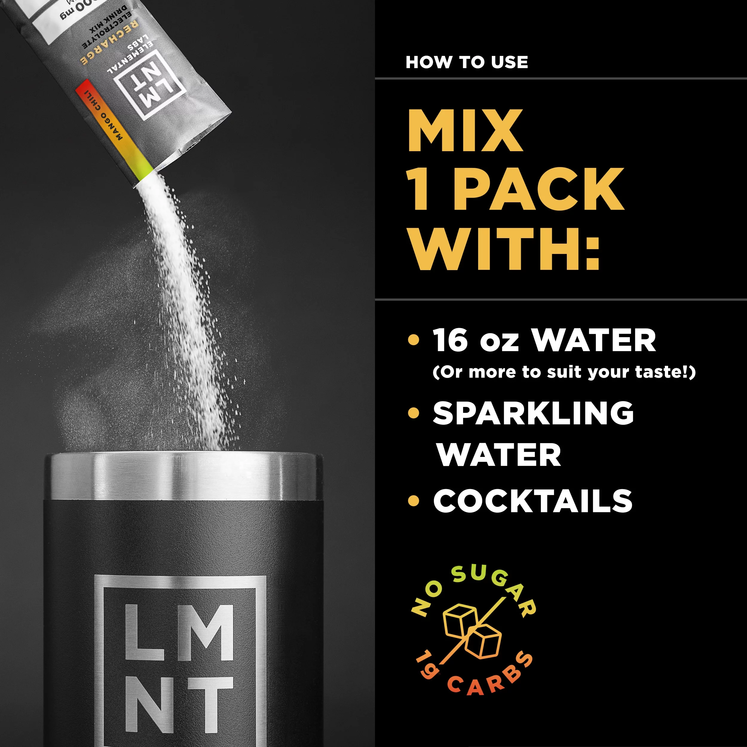 LMNT Electrolyte Drink Mix | Hydration Powder | Keto & Paleo | No Sugar, No Artificial Ingredients | Mango Chili | 30 Stick Packs