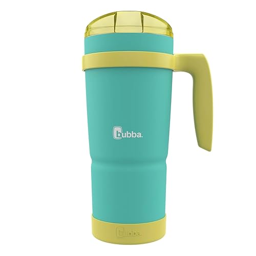 Bubba Envy S Vacuum-Insulated Stainless Steel Tumbler with Lid, 32 oz – Removable Bumper and Handle – Sweat Resistant and BPA-Free - Ideal for Work, Travel or Poolside - Island Lemon