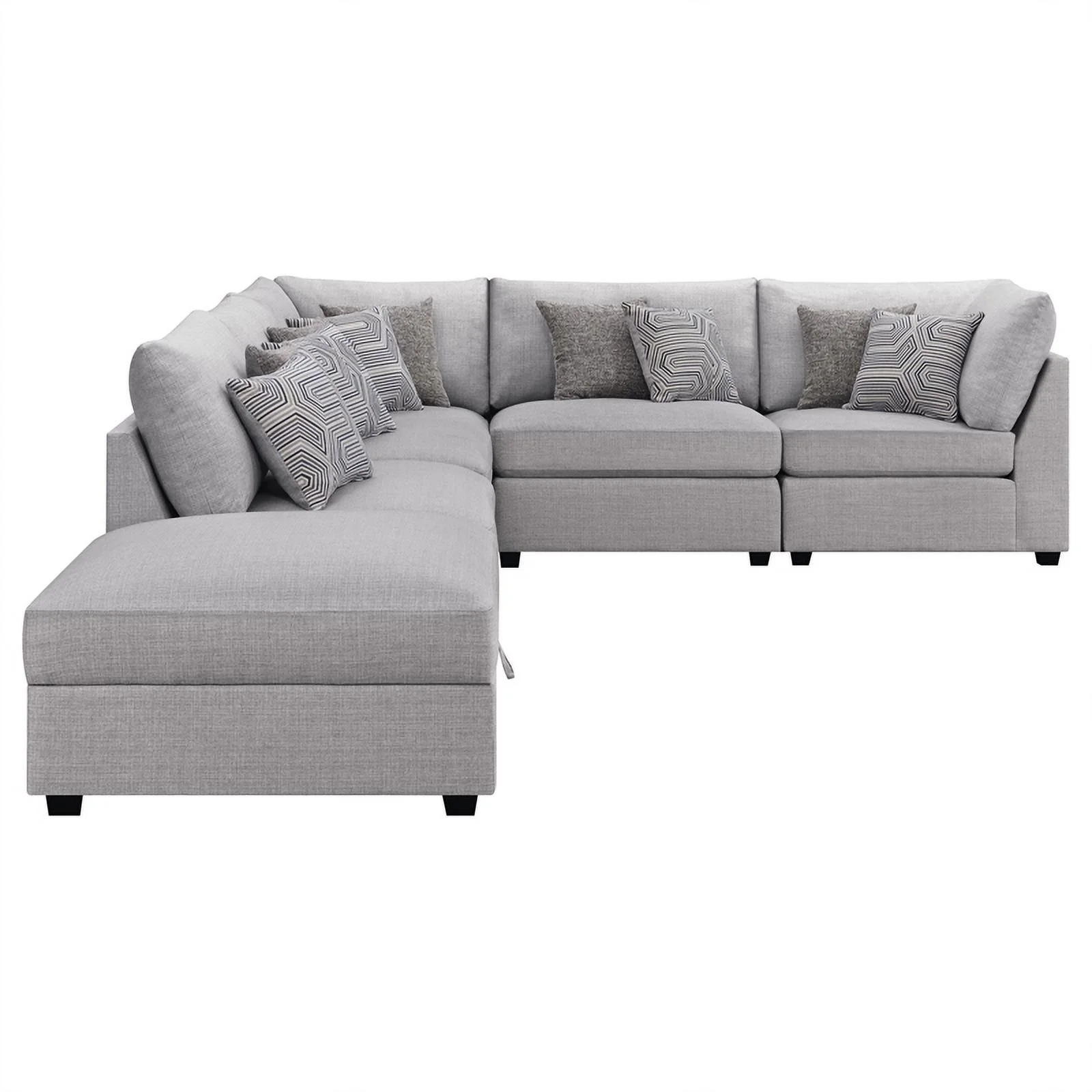 Coaster Cambria 6-piece Fabric Upholstered Modular Sectional Gray