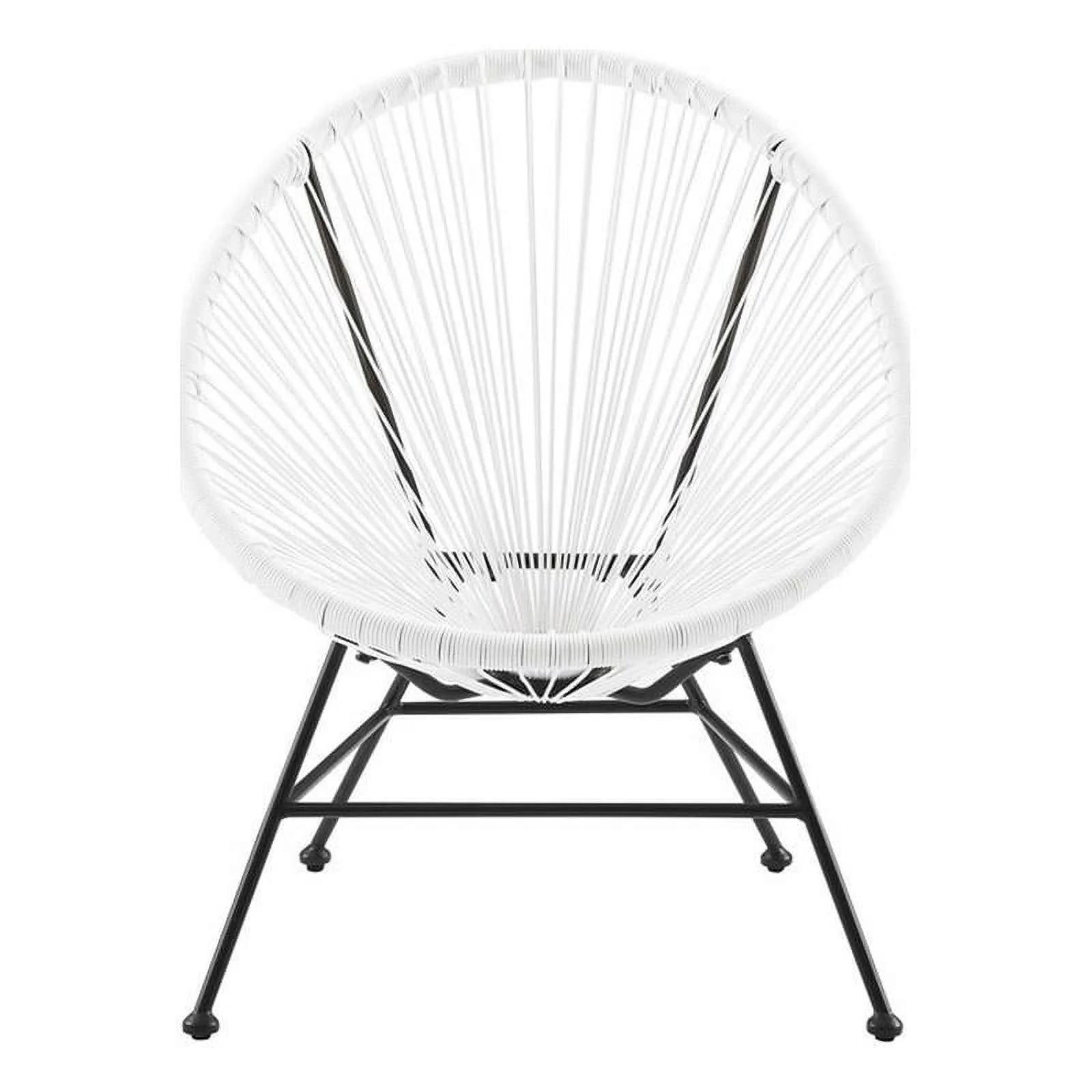 Home Square 3-Piece Set with 2 Single Chairs and Loveseat in White