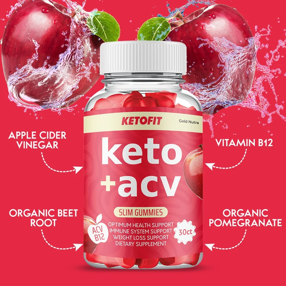 (2 Pack) KetoFit Keto ACV Gummies, Maximum Strength, Apple Cider Vinegar, 2 Month Supply Dietary Supplement