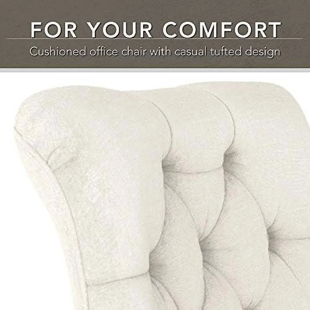 HOOMHIBIU Key West Mid Back Tufted Office Chair  Light Gray Fabric