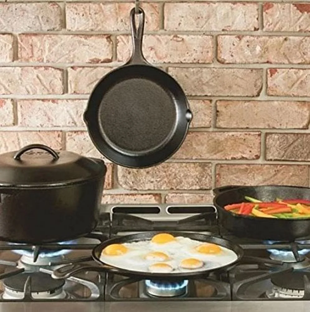 Pre-Seasoned Kitchen Cooking Frying Pan Cast Iron Skillet Lodge Bake Fry 10