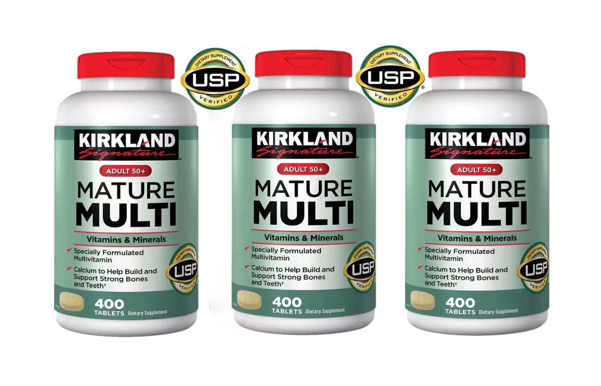 3 Pack | Kirkland Signature Adult 50+ Mature Multi Vitamins & Minerals, 400 Tablets