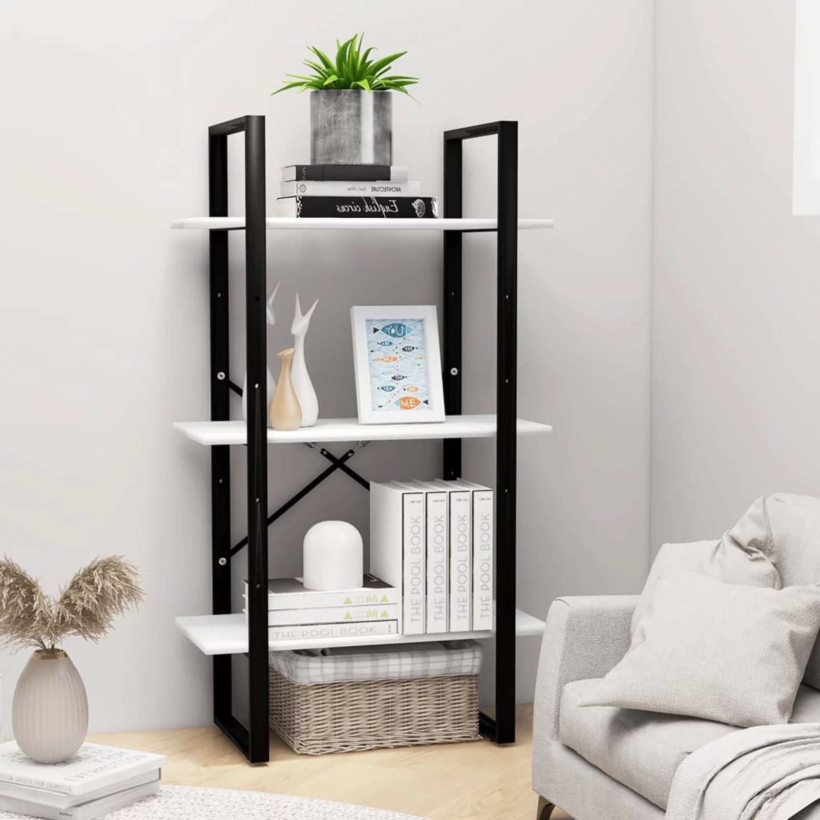 Htovila Storage Shelf White 23.6
