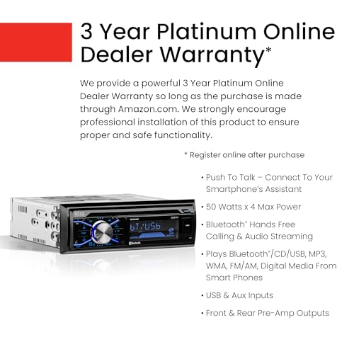 BOSS Audio Systems 656BCK Car Stereo Package - Single Din, Bluetooth, CD MP3 USB AM FM Radio, 6.5 Inch 2 Way Full Range Speakers, Black