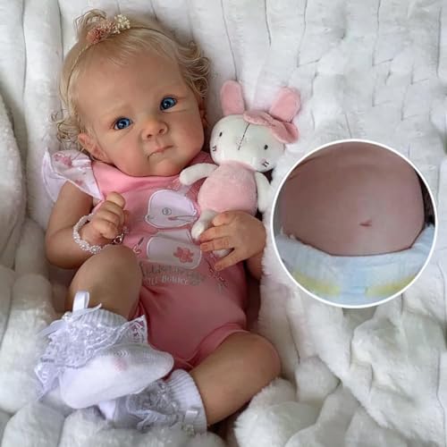 Zero Pam Reborn Baby Dolls Silicone Full Body, Realistic Baby Doll, 18 Inch Anatomically Correct, Real Baby Doll That Look Real Life Reborn Dolls with Accessories