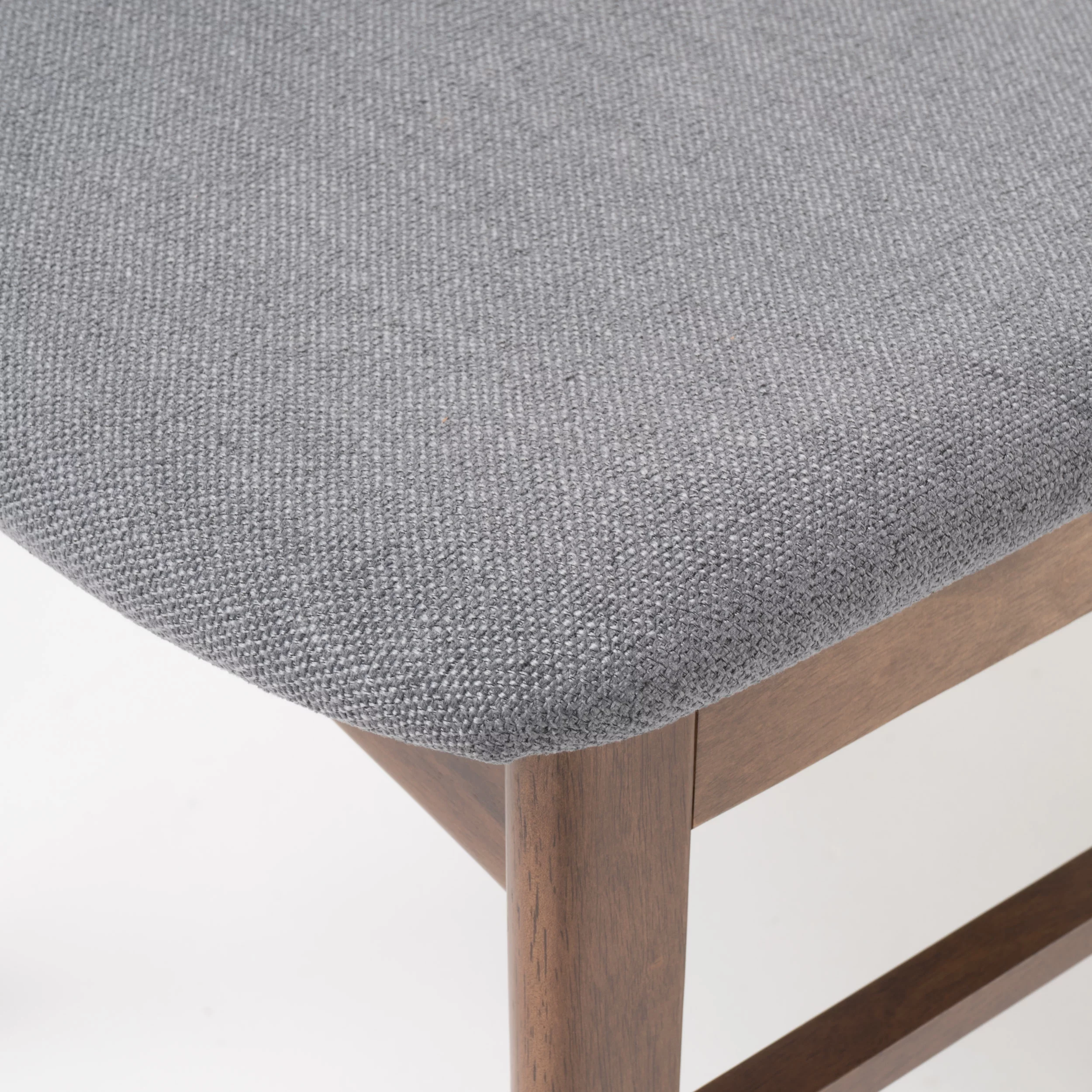 Noble House Harper Mid-Century Modern 5 Piece Dining Set, Dark Gray and Walnut