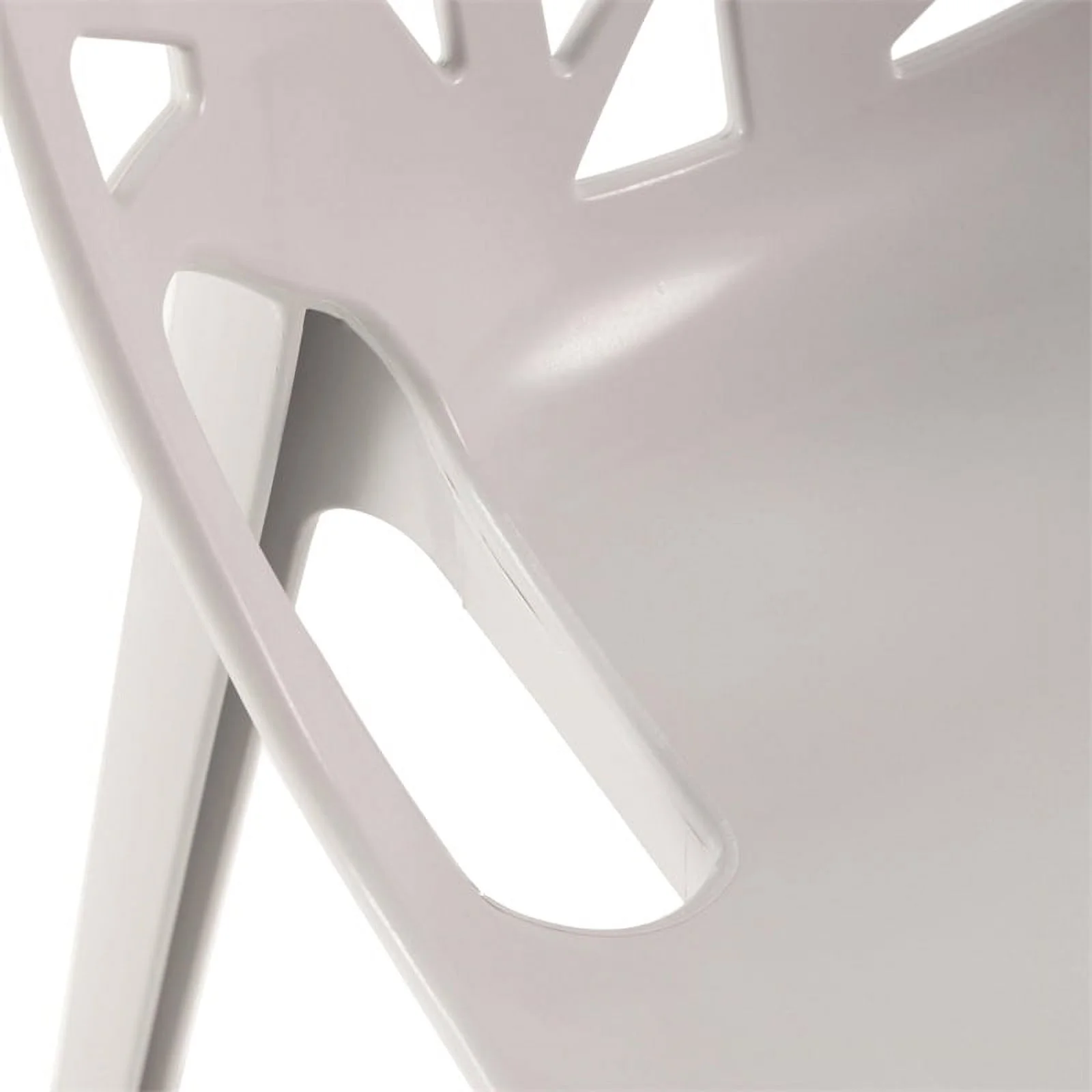 Pemberly Row Modern Plastic Dining Side Chair in Solid Gray Finish