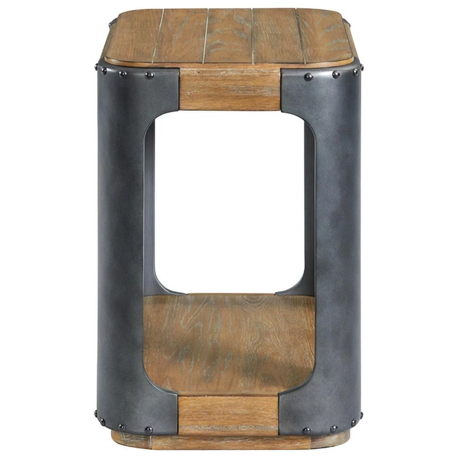 Riverside Furniture Zenith Wood Chairside Table in Ginger Brown