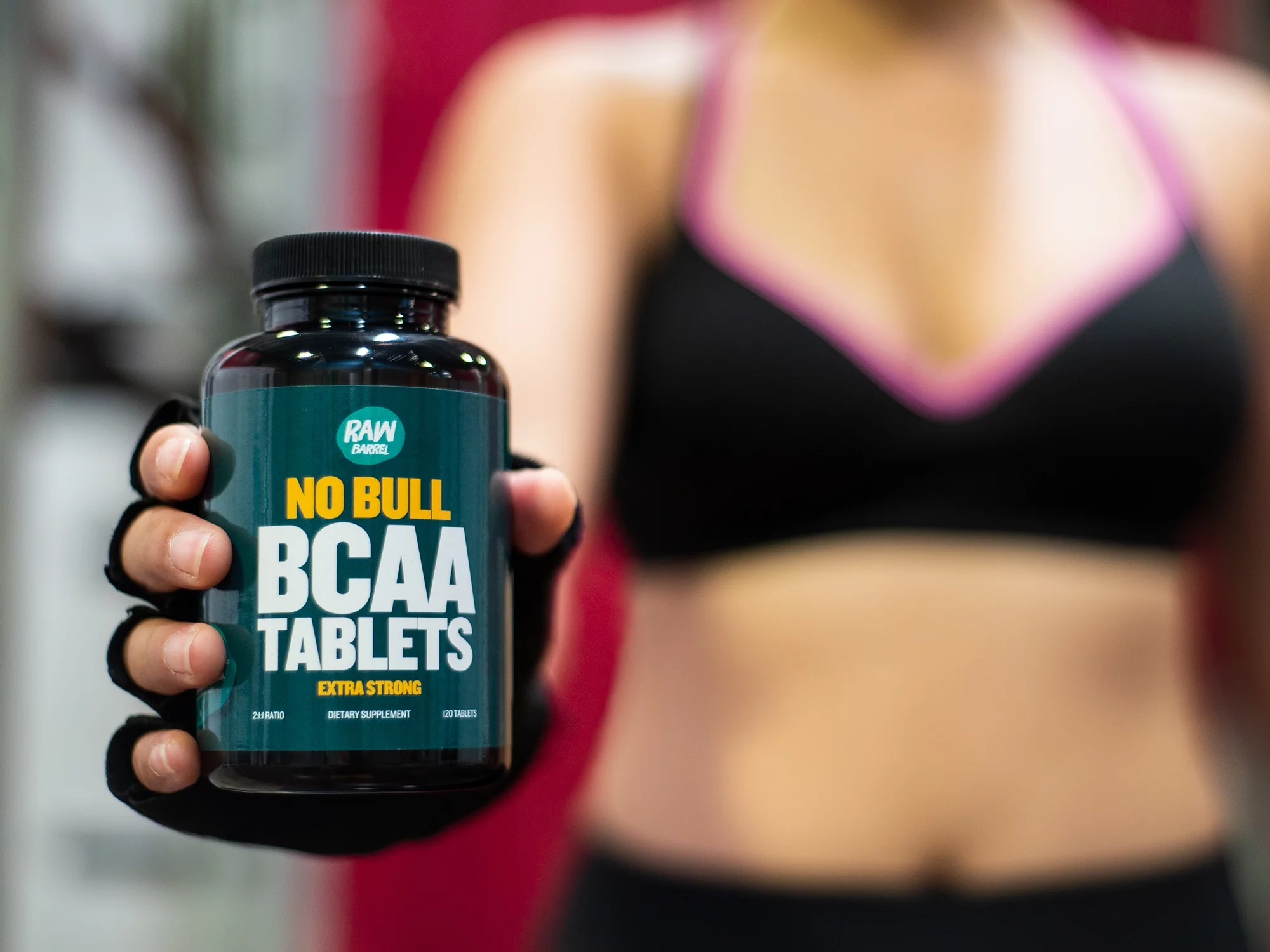 BCAA Tablets - 120 Pills, Extra Strong 1000mg Per Tablet - 2:1:1 Branched Chain Amino Acid Ratio Supplement - Non-GMO Natural Ingredien's - by Raw Barrel