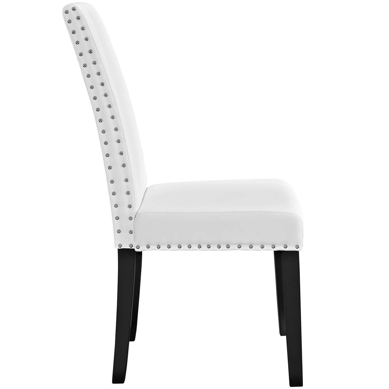 Modway Parcel Dining Side Chair Vinyl Set of 4 in White