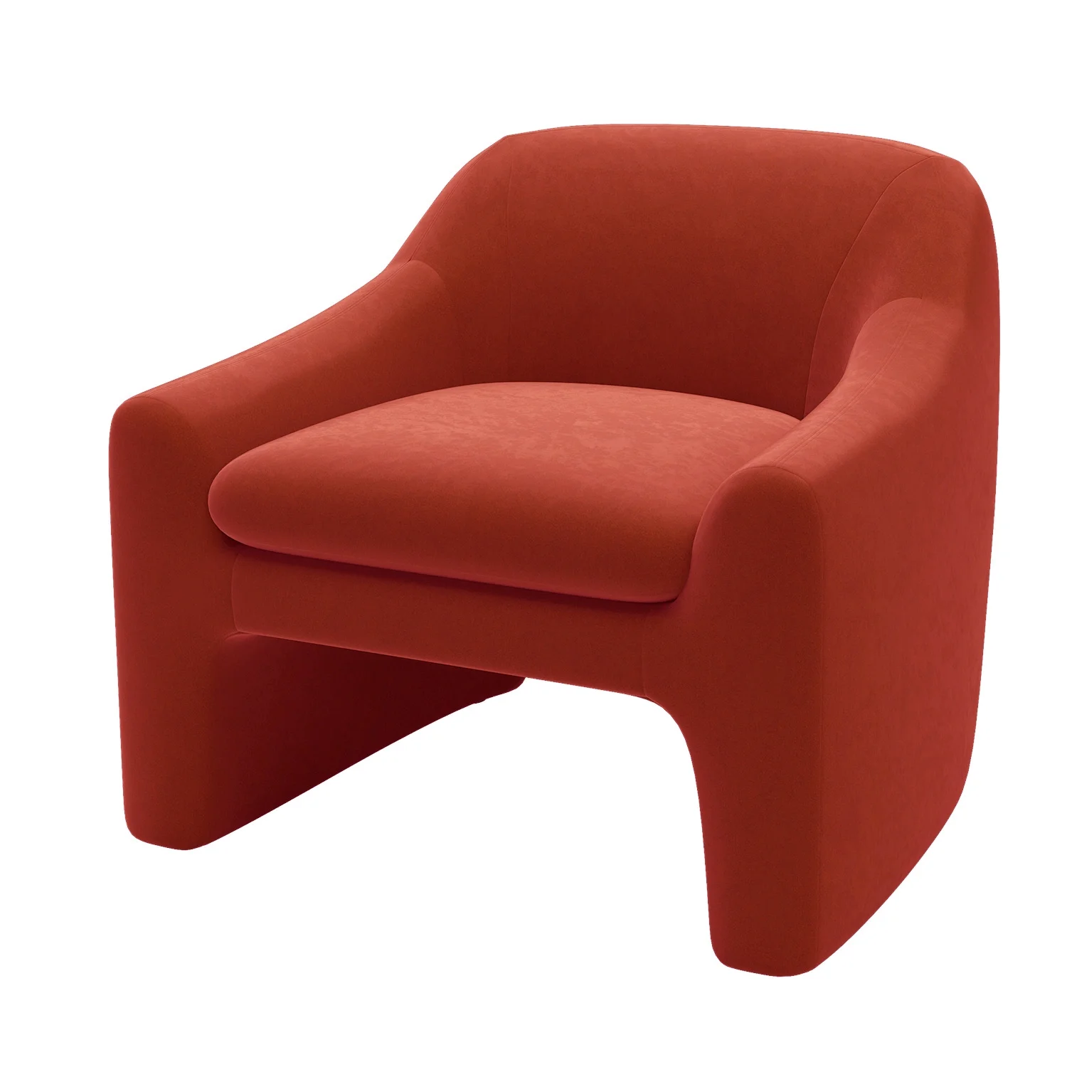 Better Homes & Gardens Emerson Curvy Velvet Accent Chair Rustic Red