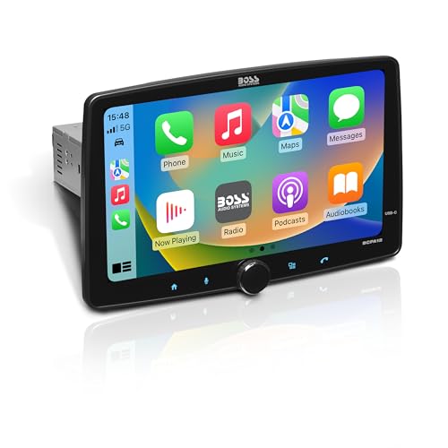 BOSS Audio Systems BVCP9700A-FL Single DIN Car Stereo Wireless Apple CarPlay, Android Auto, 7 Inch Touchscreen, Bluetooth, AM/FM Radio Receiver