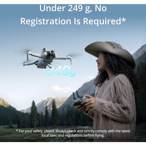 DJI Mini 4 Pro Drone Fly More Combo with RC 2 Controller (With Screen) Folding Drone with 4K Video, Under 249g, 34 Mins Flight Time, Vision Sensing 3 Batteries Bundle with 128GB Memory Card, CPS 2 Year Warranty + Pilot Kit