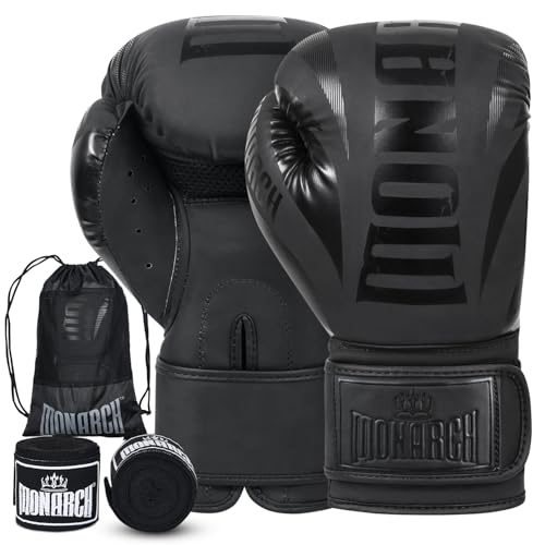 Boxing Gloves Men Women with Hand Wraps for Boxing, Muay thai, kickboxing, Punching Bag Workout traing and Sparing Gear Complete Boxing Kit, Size 8-16 OZ