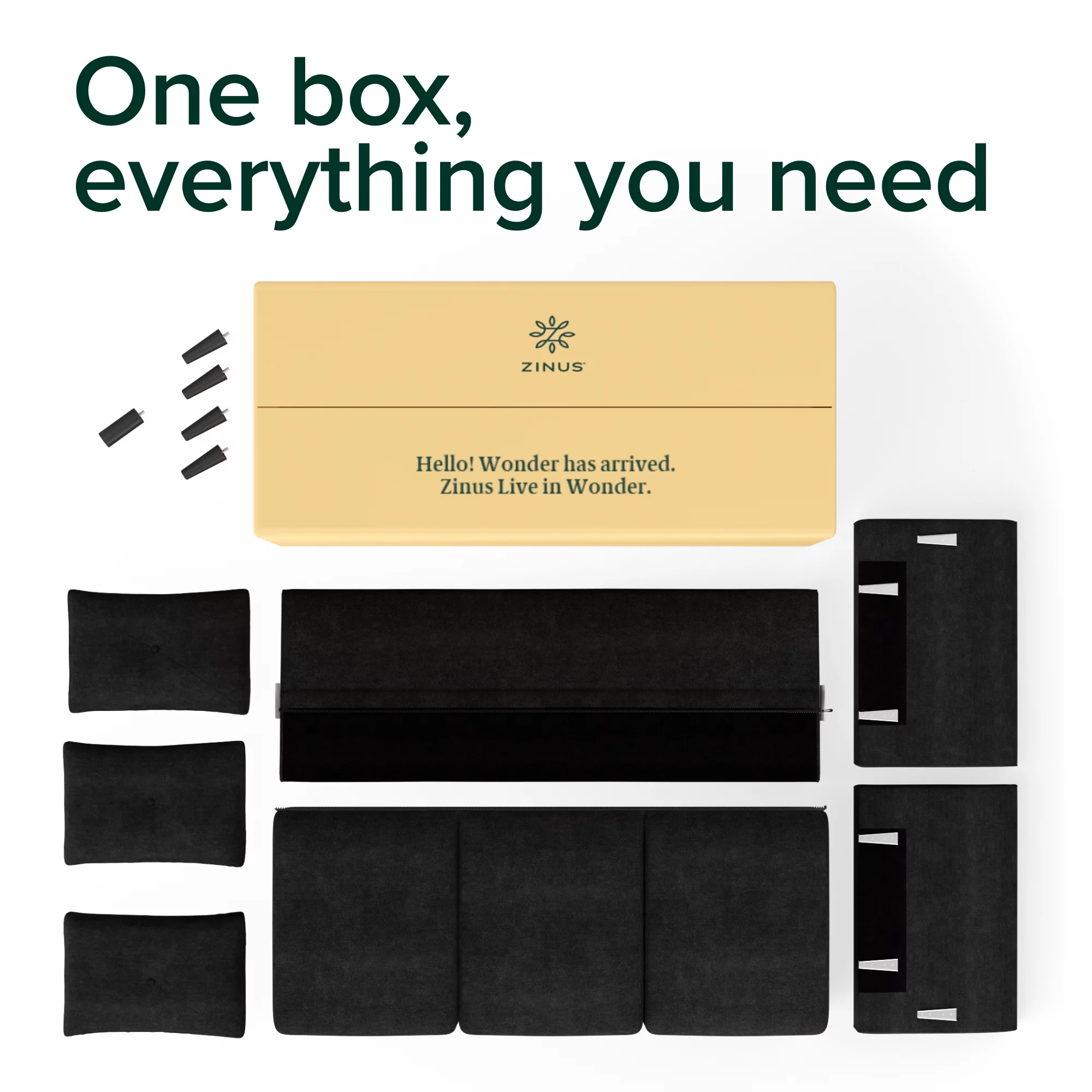 Zinus Hayes Sofa Couch, Black