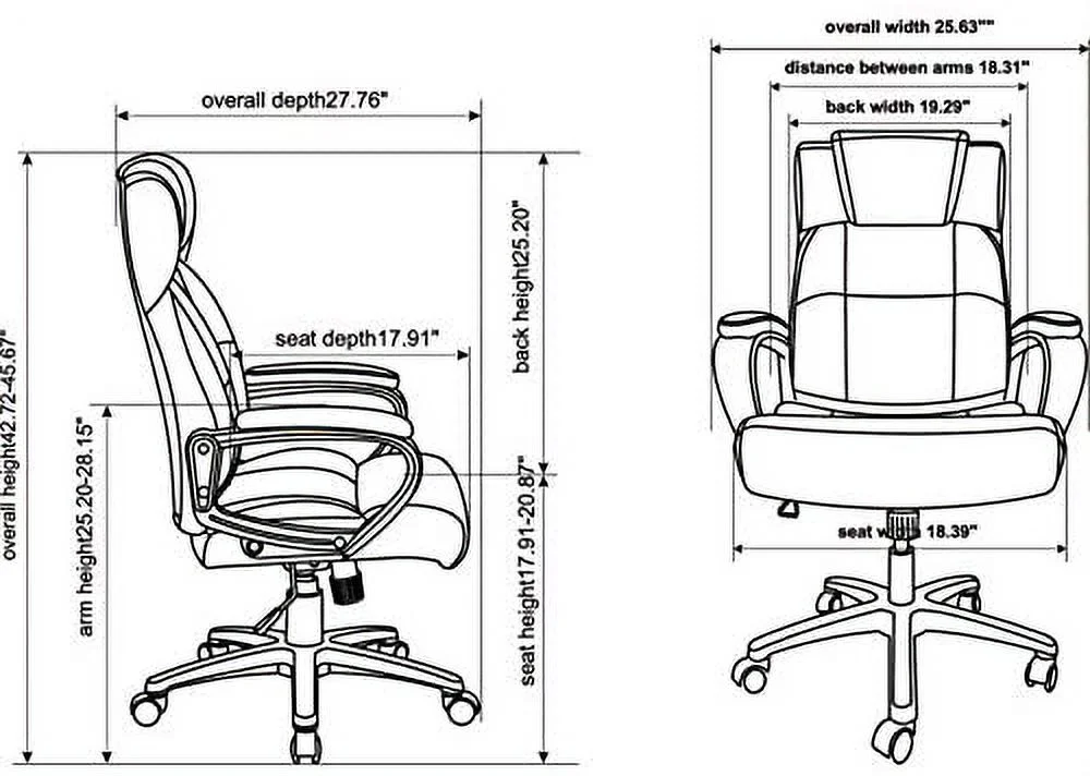 LLR41844  High-Back Leather Executive Chair