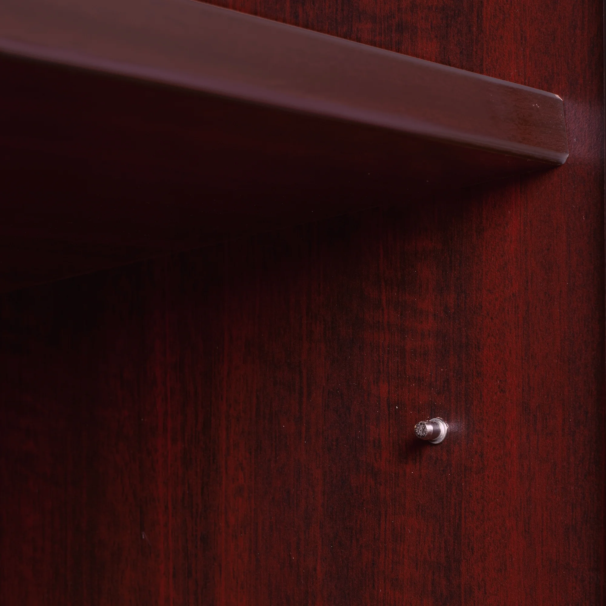 Romig Legacy 71 in.Hi-Low L Desk with Single Mobile Pedestal- Mahogany