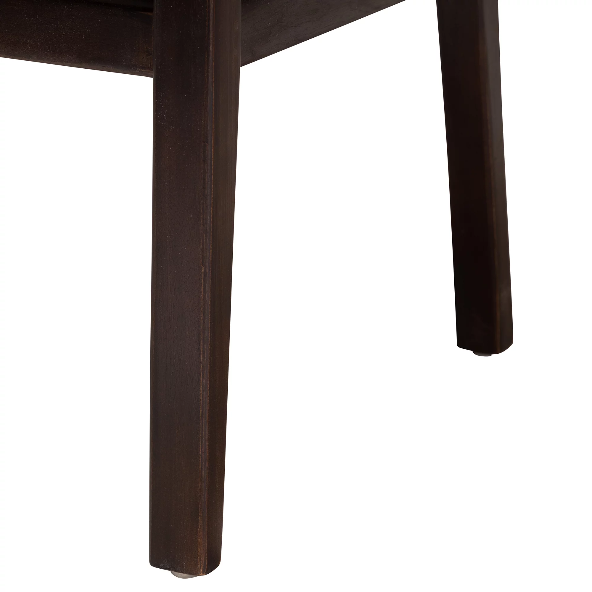 bali & pari Joana Modern Bohemian Dark Brown Mahogany Wood and Natural Abaca Dining Arm Chair