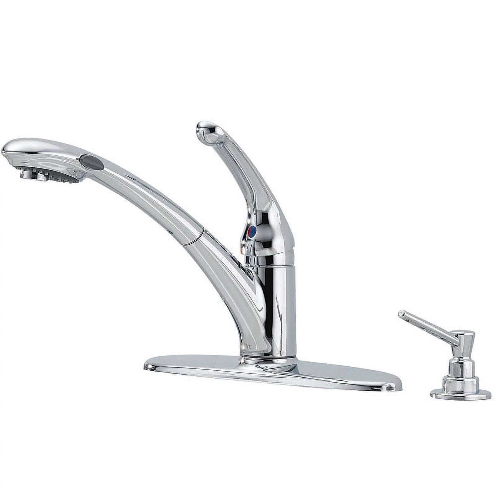 Delta Faucet 470-PROMO-DST Single Handle Pull Out Kitchen Faucet with Side Spray