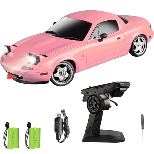 LD1899 1/18 RC Drift Car GTR R34 2.4GHz RWD with Gyroscope on-Road Alloy Body Shell Racing Cars Radio Control (Blue)