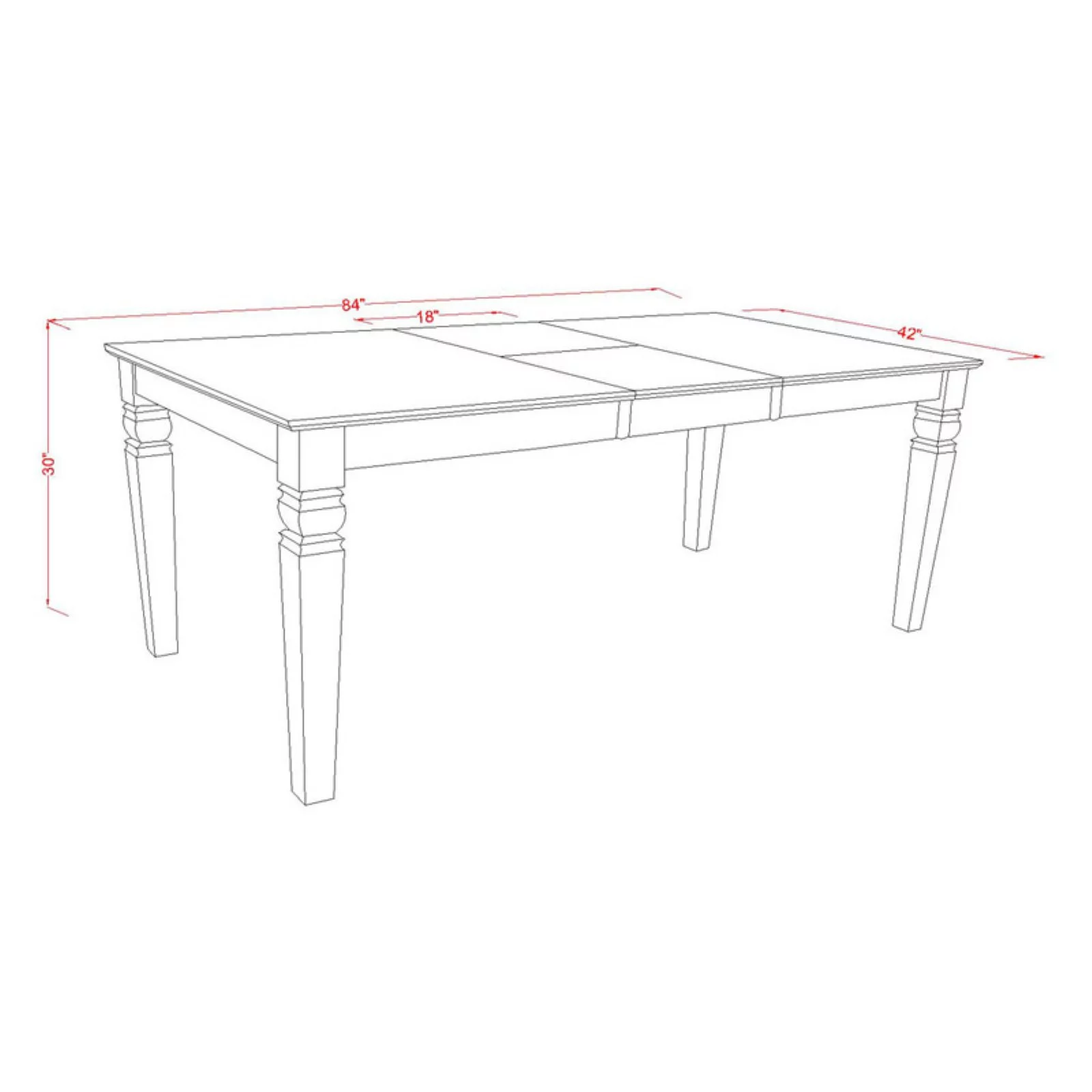 East West Furniture Logan 9-piece Wood Table and Dining Chair Set in Linen White