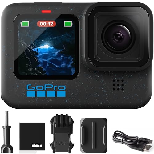 GoPro Hero12 Black E-Commerce Package - Waterproof Action Camera with 5.3K60 Ultra HD Video, 27MP Photos, HDR, 1/1.9
